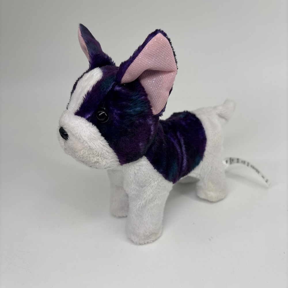 American Girl Berry Brioche Bulldog Pet Dog Poseable Purple Teal 2023
